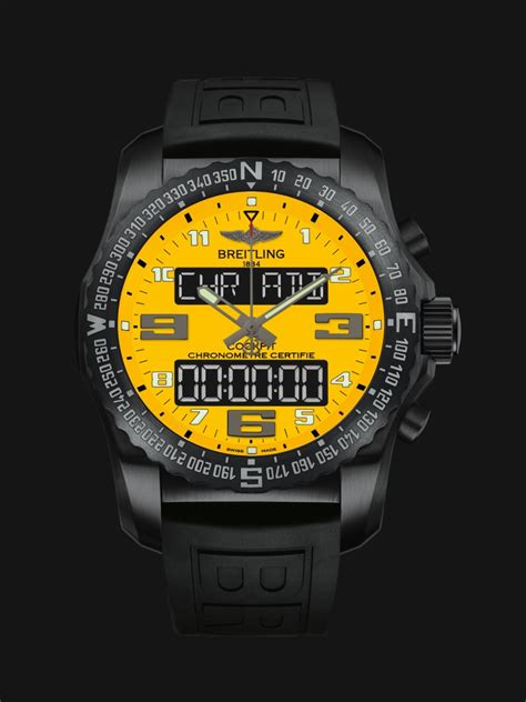 breitling cockpit chronograph yellow|breitling cockpit b50 price.